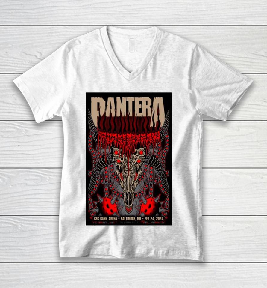 February 24, 2024 Pantera Concert Cfg Bank Arena Baltimore, Md Unisex V-Neck T-Shirt