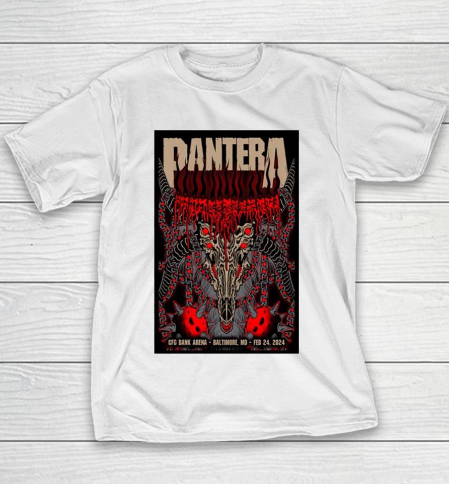 February 24, 2024 Pantera Concert Cfg Bank Arena Baltimore, Md Youth T-Shirt