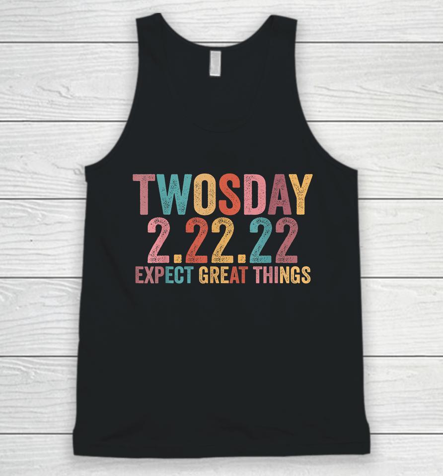 February 2Nd 2022 Souvenir Expect New Things Twosday 2022 Unisex Tank Top