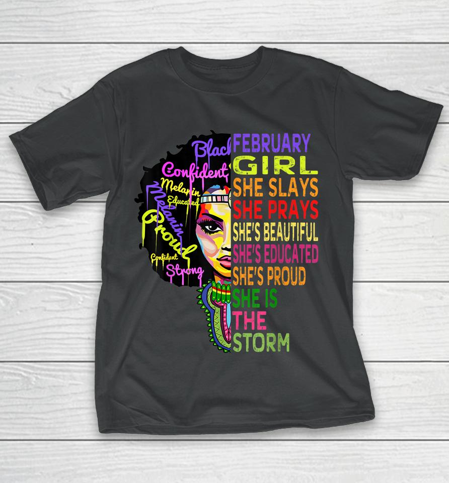 February Girl African American Black Girl Magic T-Shirt