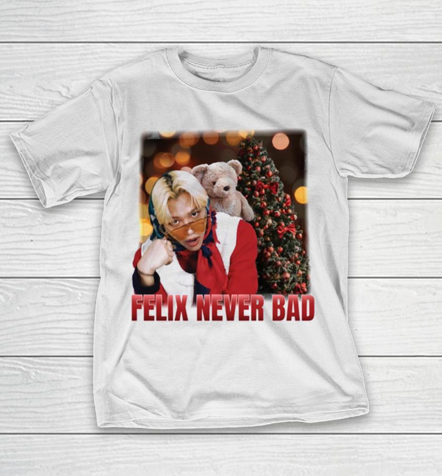 Felix Never Bad Stray Kids Christmas Evel T-Shirt