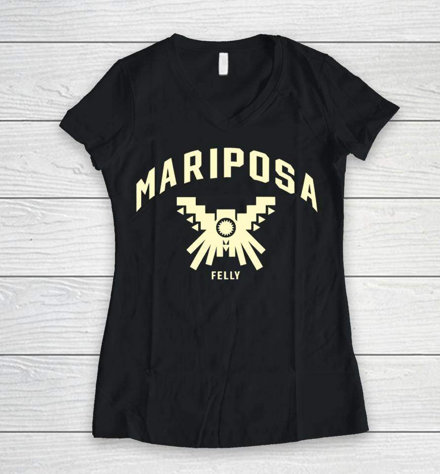 Fellymusic Merch Mariposa Felly Southwest Women V-Neck T-Shirt