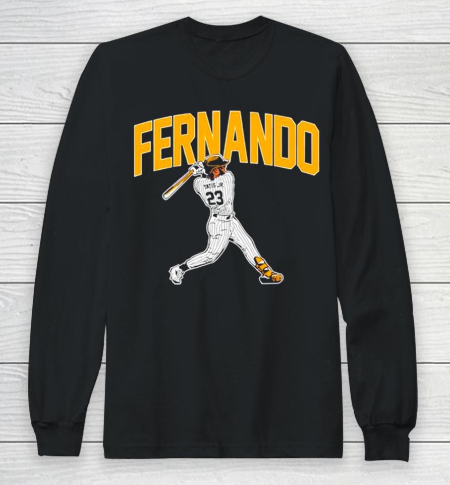 Fernando Tatis Jr Slugger Swing San Diego Padres Long Sleeve T-Shirt