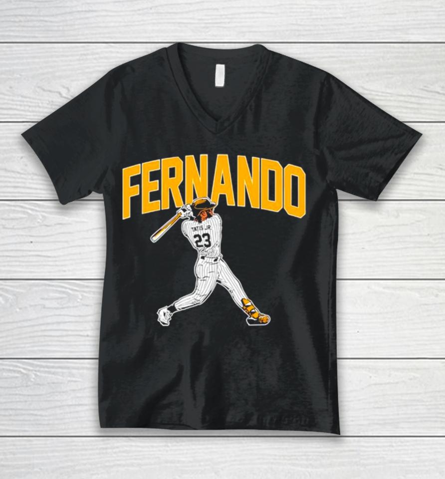 Fernando Tatis Jr Slugger Swing San Diego Padres Unisex V-Neck T-Shirt