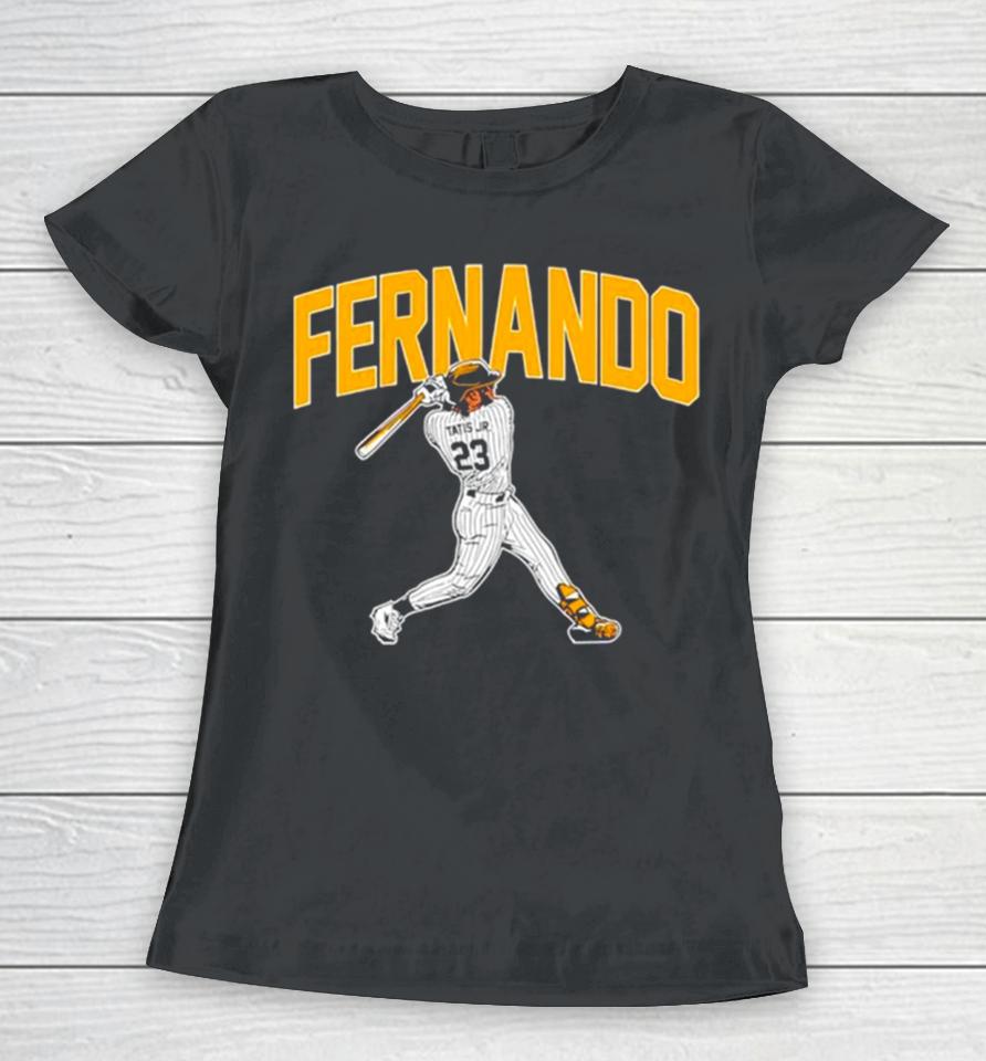 Fernando Tatis Jr Slugger Swing San Diego Padres Women T-Shirt