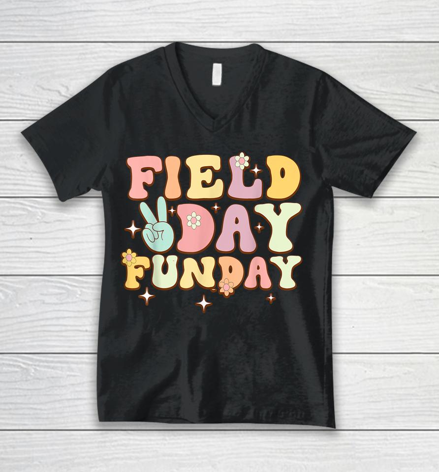 Field Day Fun Day Class Of 2023 Teacher Student Kids Unisex V-Neck T-Shirt