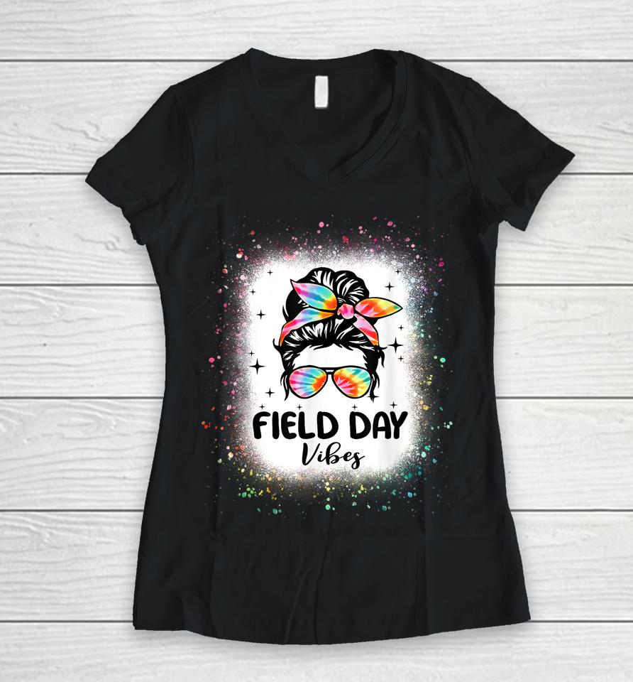 Field Day Vibes Women V-Neck T-Shirt