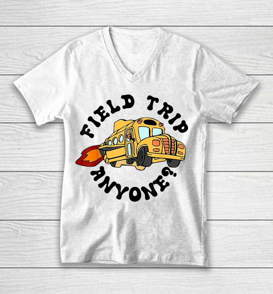 Field Trip Anyone Magic School Bus Seatbelts Everyone Unisex V-Neck T-Shirt