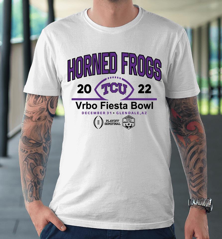 Fiesta Bowl Shop Tcu Horned Grogs Cfp Semifinal Vrbo Fiesta Bowl Team Logo Premium T-Shirt
