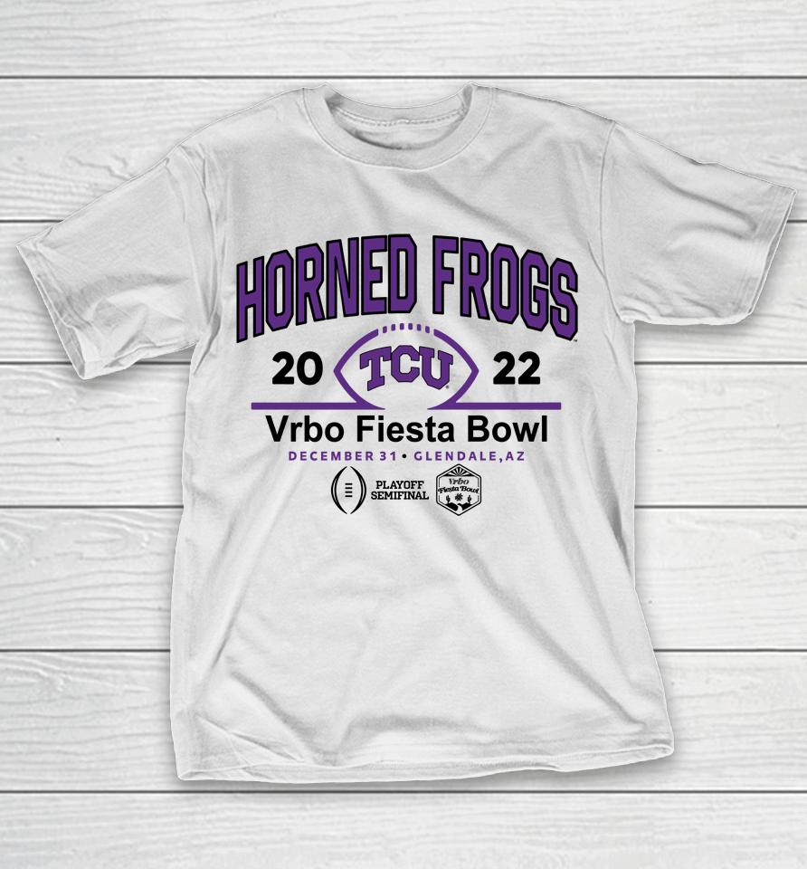 Fiesta Bowl Shop Tcu Horned Grogs Cfp Semifinal Vrbo Fiesta Bowl Team Logo T-Shirt