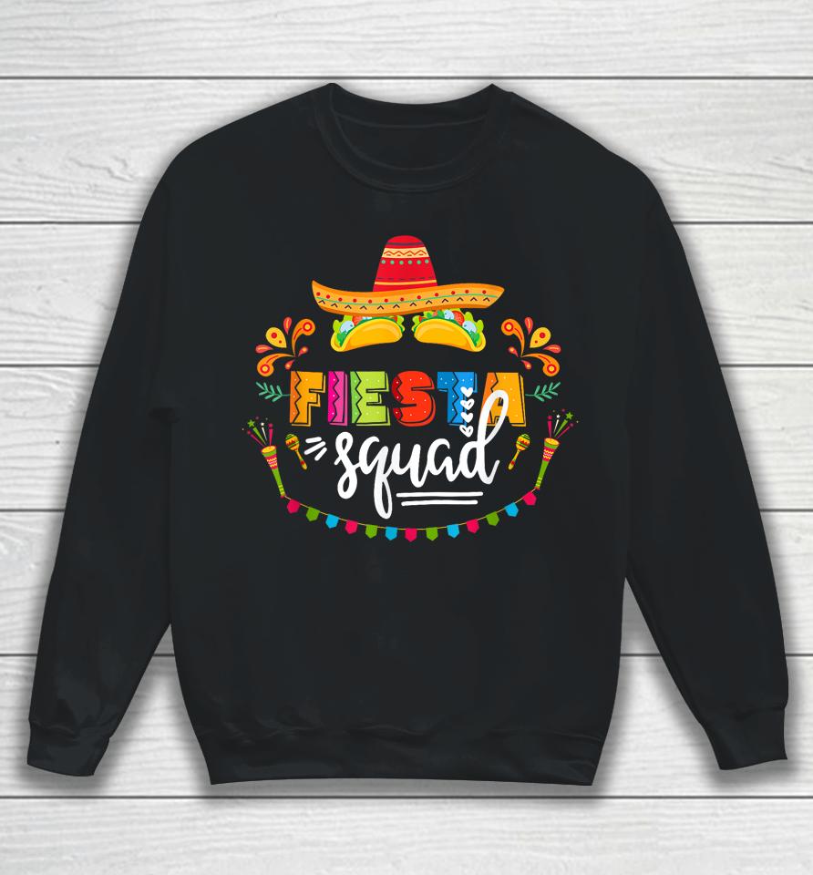 Fiesta Squad Cinco De Mayo Mexican Sombrero Family Couple Sq Sweatshirt