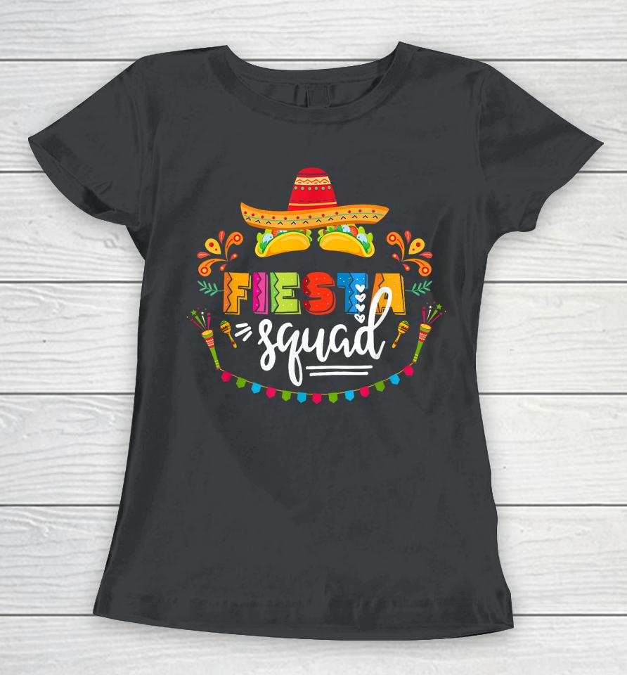 Fiesta Squad Cinco De Mayo Mexican Sombrero Family Couple Sq Women T-Shirt