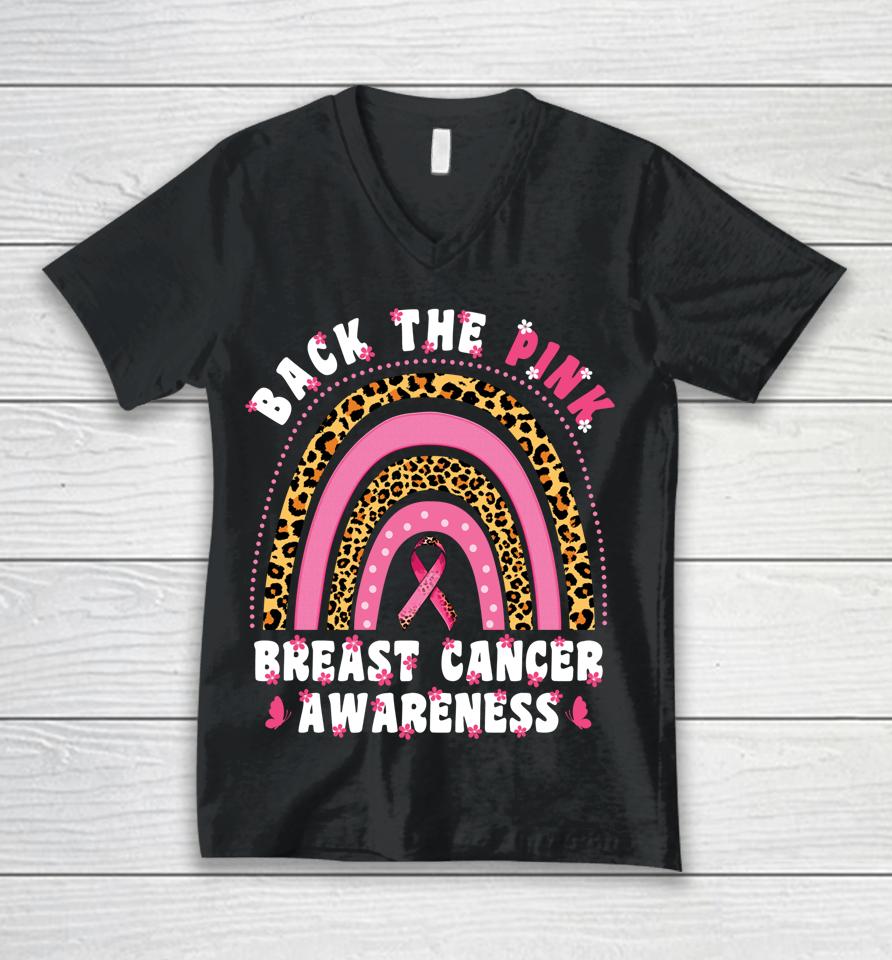 Fight Back The Pink No One Fights Breast Cancer Alone Unisex V-Neck T-Shirt