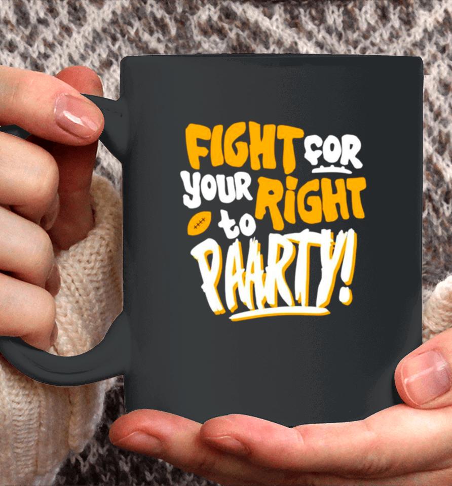 Fight For Your Right To Party Football Kansas City Chiefs Coffee Mug