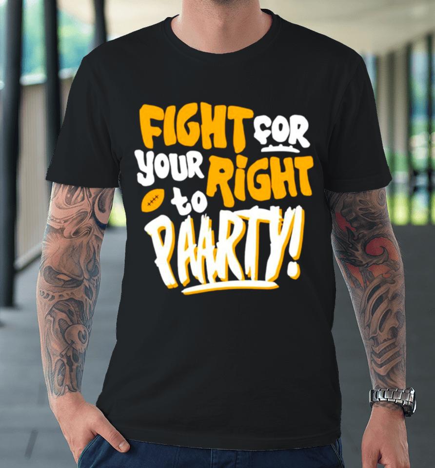 Fight For Your Right To Party Football Kansas City Chiefs Premium T-Shirt