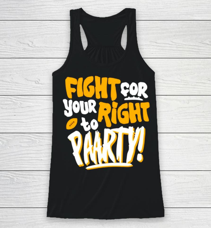 Fight For Your Right To Party Football Kansas City Chiefs Racerback Tank