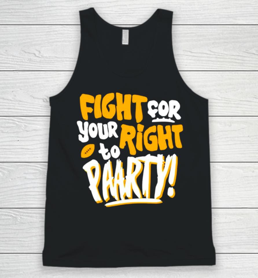 Fight For Your Right To Party Football Kansas City Chiefs Unisex Tank Top