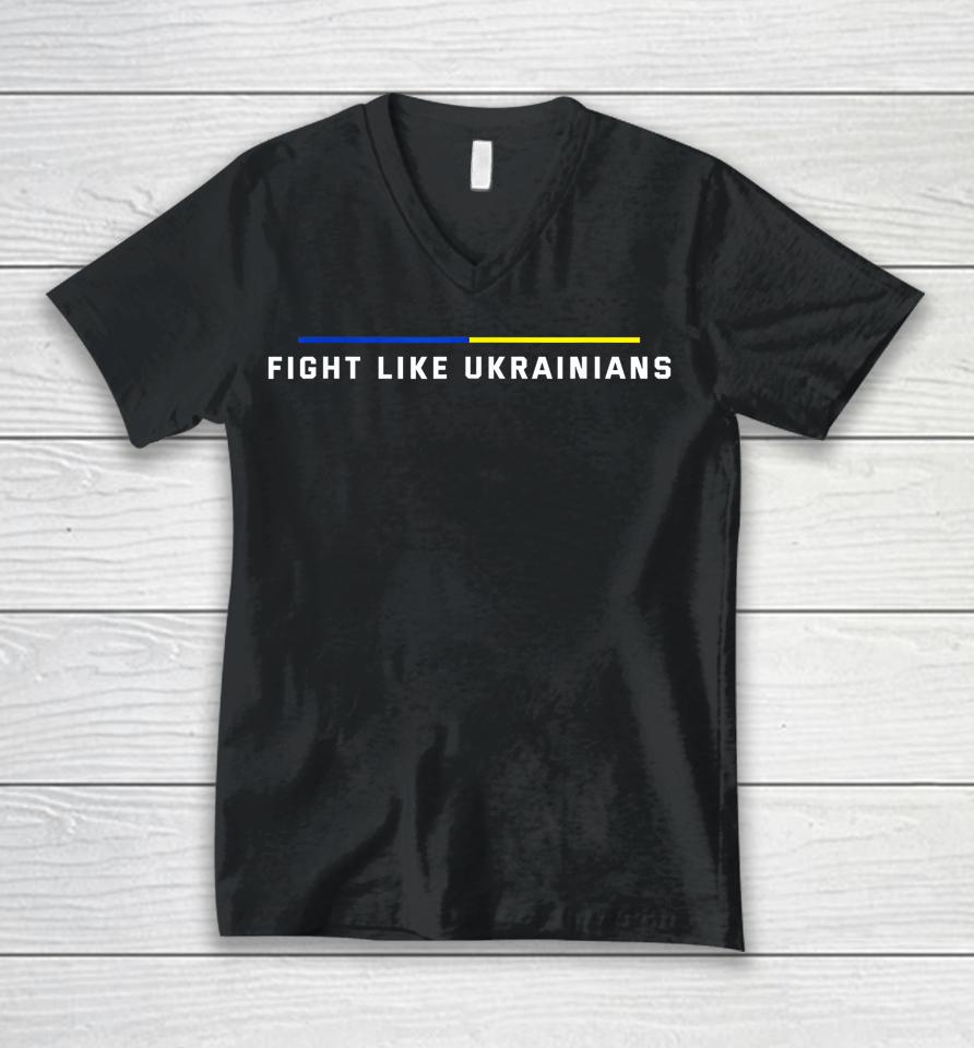 Fight Like Ukrainians Unisex V-Neck T-Shirt