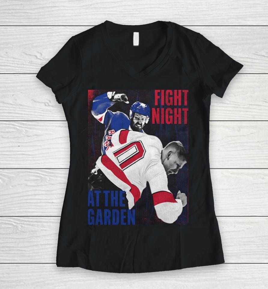 Fight Night At The Garden Women V-Neck T-Shirt