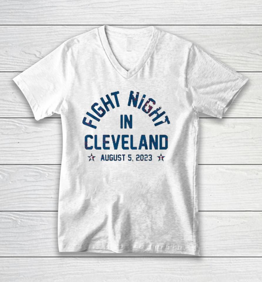 Fight Night In Cleveland 2023 Unisex V-Neck T-Shirt