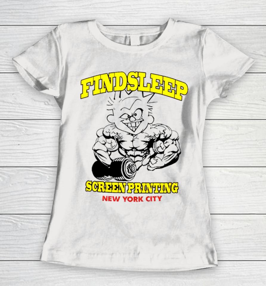 Findsleep Screen Printing New York City Women T-Shirt