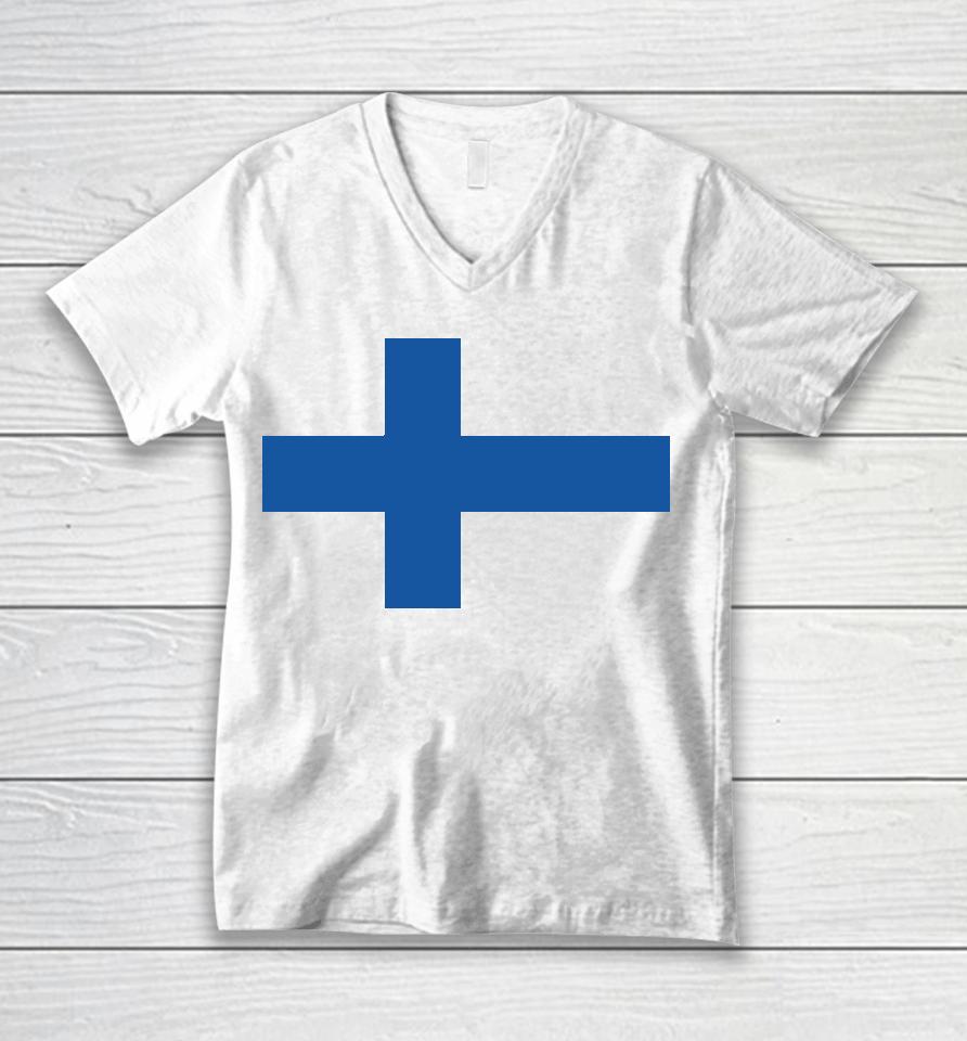 Finland International Baseball Unisex V-Neck T-Shirt