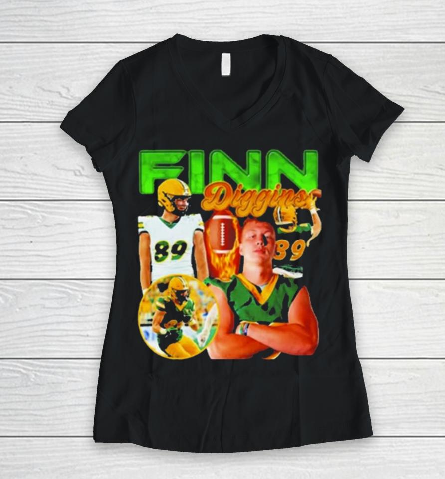 Finn Diggins Soft Style 2024 Women V-Neck T-Shirt