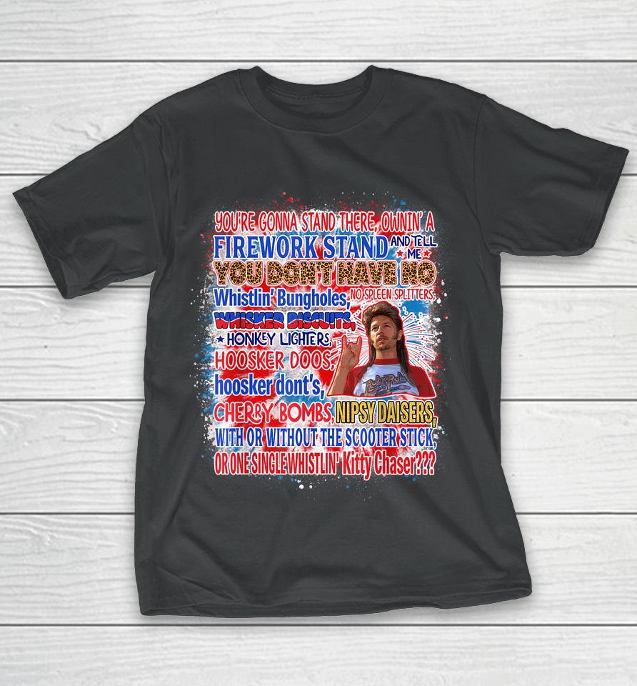 Firework Happy 4Th Of July Merica Funny Joe American Flag T-Shirt