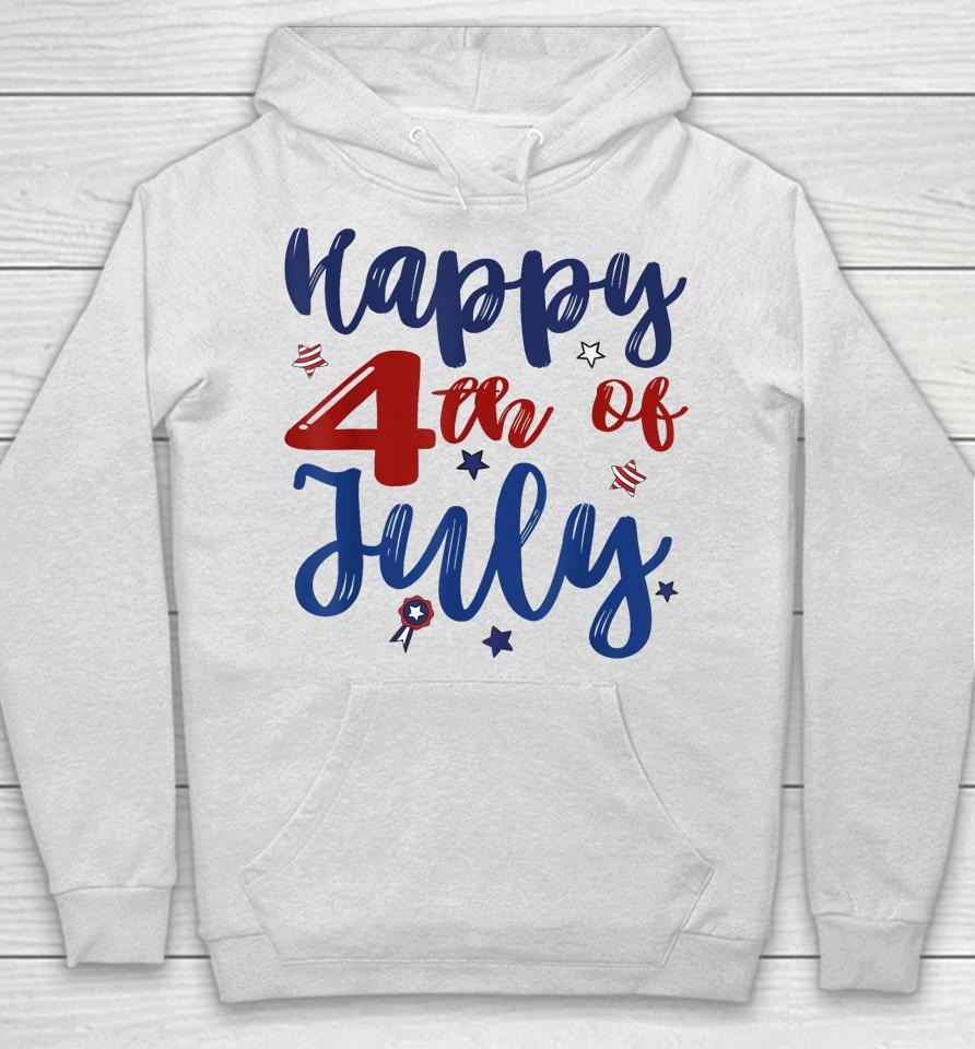 Fireworks Happy 4Th Of July Us Flag American 4Th Of July Hoodie