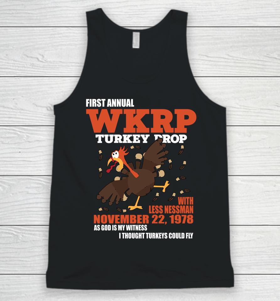 First Annual Wkrp Thanksgiving Day Turkey Drop November 22 1978 Unisex Tank Top