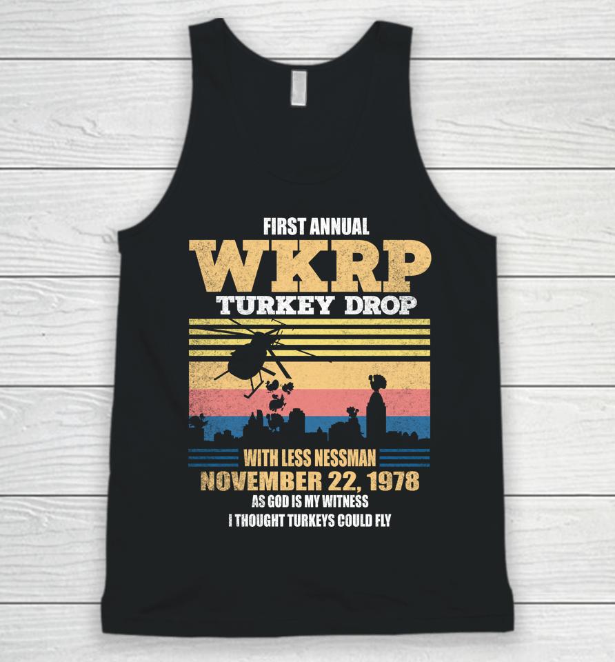 First Annual Wkrp Thanksgiving Day Turkey Drop November 22 1978 Vintage Unisex Tank Top