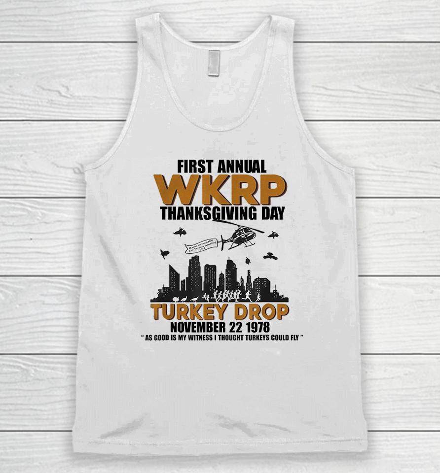 First Annual Wkrp Thanksgiving Day Turkey Drop Unisex Tank Top