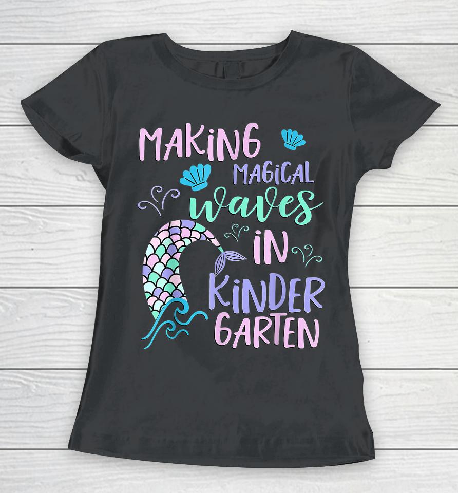 First Day Of Kindergarten Shirt For Girls Cute Mermaid Girl Women T-Shirt
