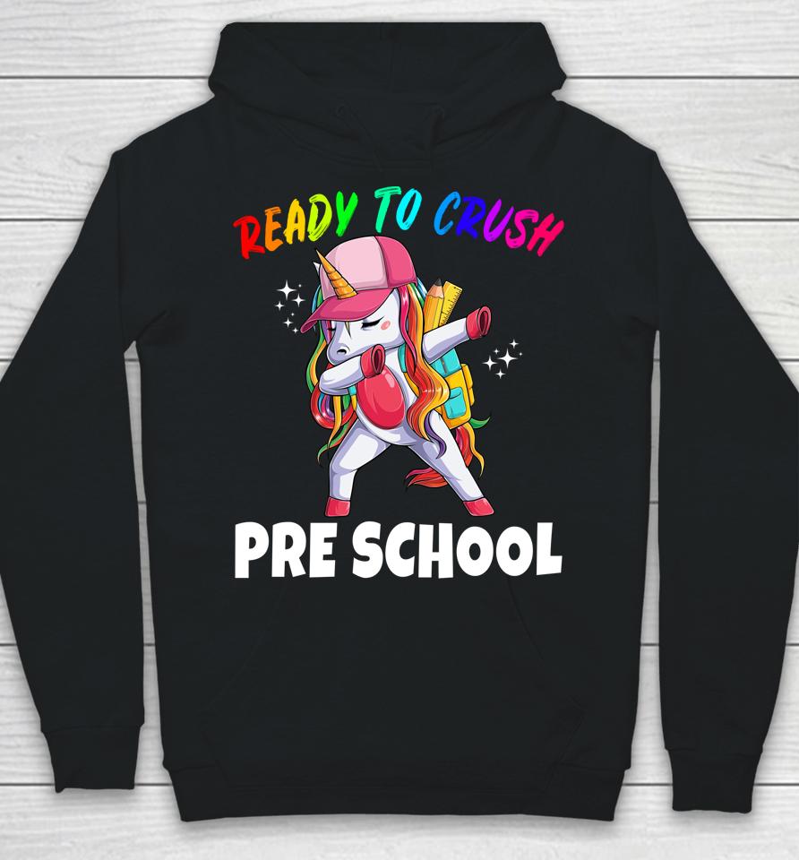First Day Of Preschool Unicorn Gift Girls Cute Prek Rainbow Hoodie