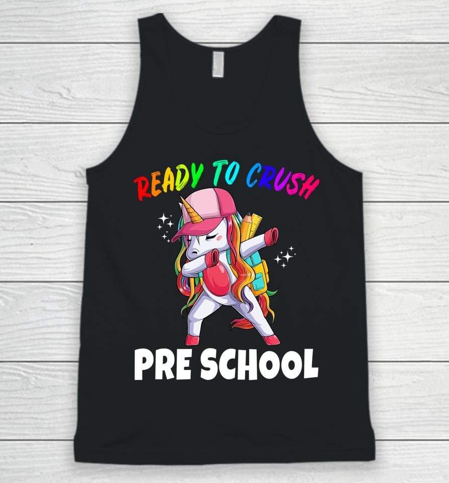 First Day Of Preschool Unicorn Gift Girls Cute Prek Rainbow Unisex Tank Top