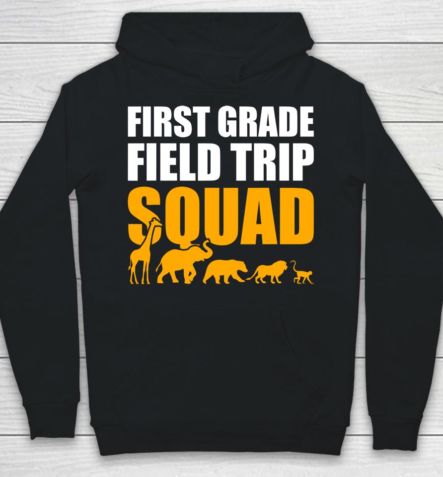 First Grade Field Trip Squad 1St Grade Zoo Crew Safari Hoodie