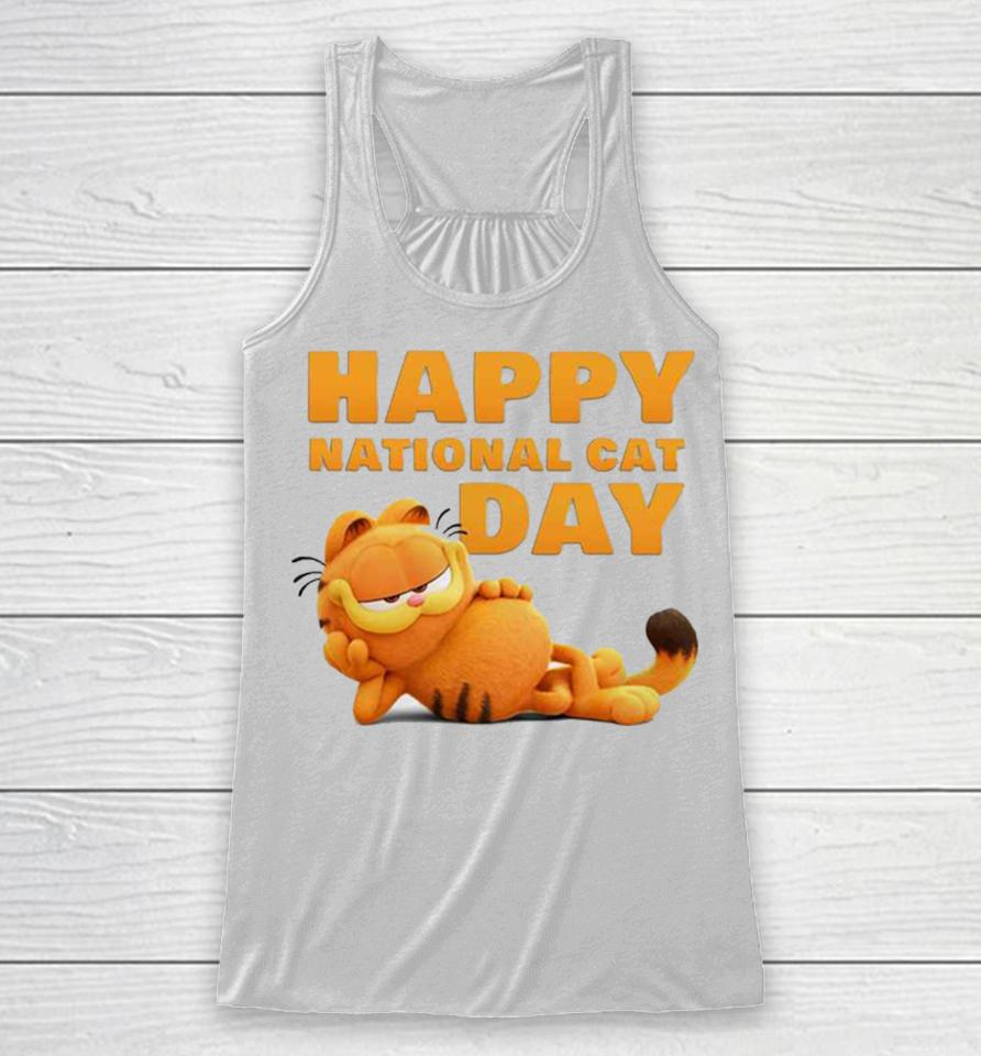 First Look At Garfield Happy National Cat Day 2023 Racerback Tank