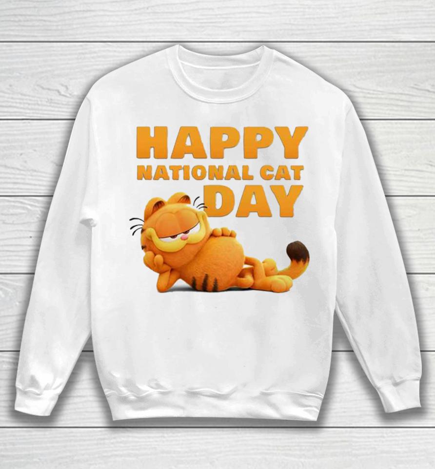 First Look At Garfield Happy National Cat Day 2023 Sweatshirt