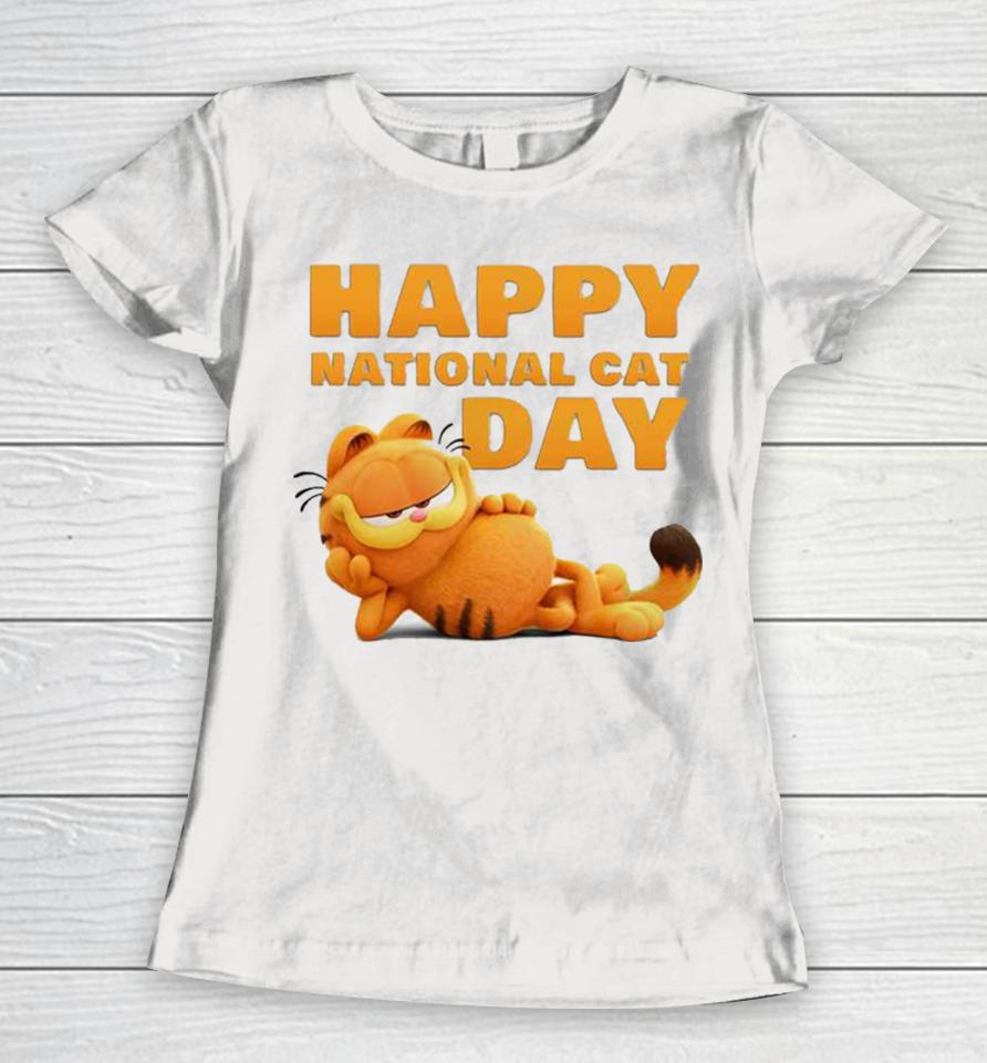 First Look At Garfield Happy National Cat Day 2023 Women T-Shirt