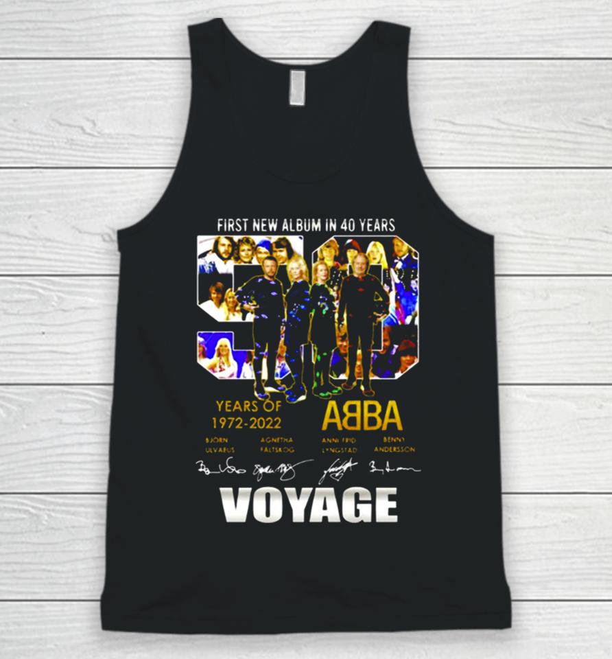 First New Album In 40 Years 50 Years 1972 2022 Abba Signatures Unisex Tank Top