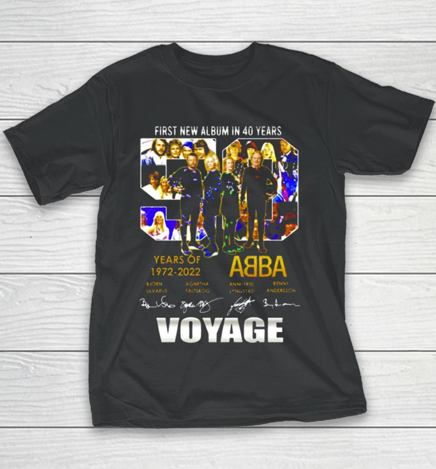 First New Album In 40 Years 50 Years 1972 2022 Abba Signatures Youth T-Shirt