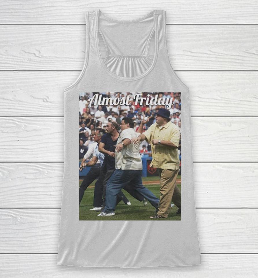 First Pitch Almost Friday Racerback Tank