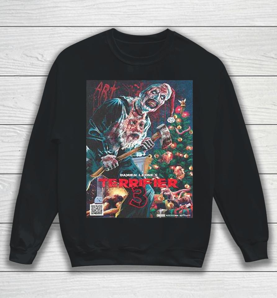 First Poster For Terrifier 3 By Damien Leone’s Christmas 2023 Sweatshirt