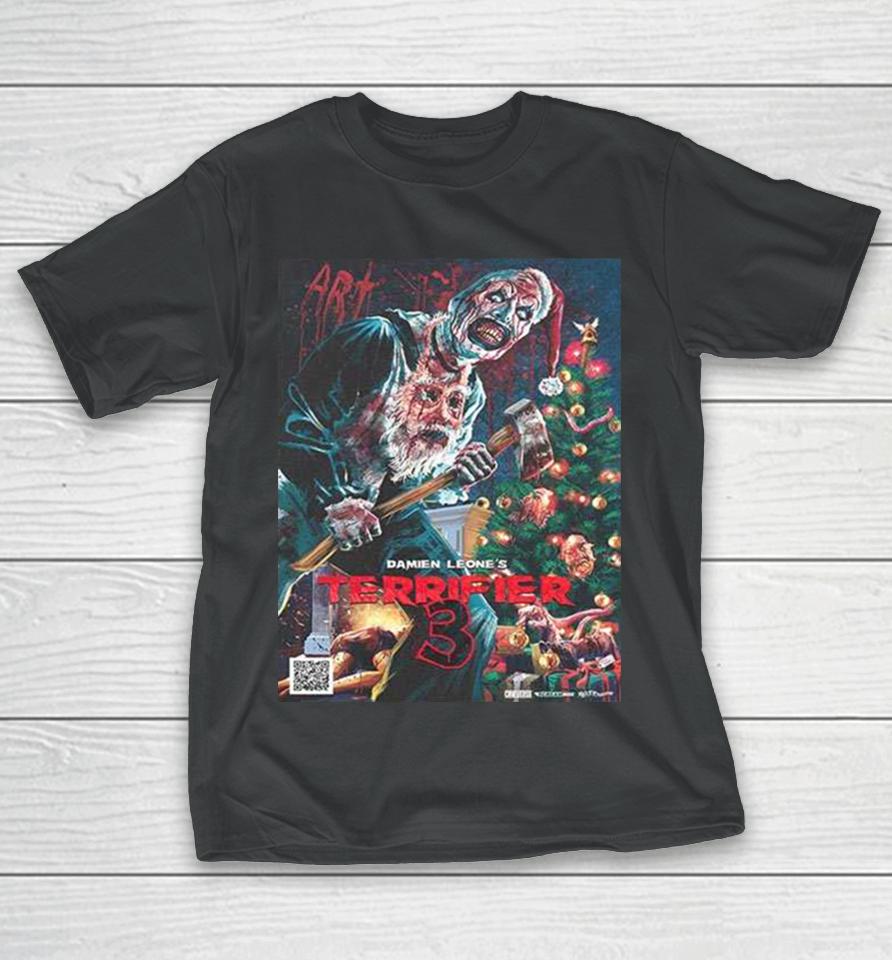 First Poster For Terrifier 3 By Damien Leone’s Christmas 2023 T-Shirt