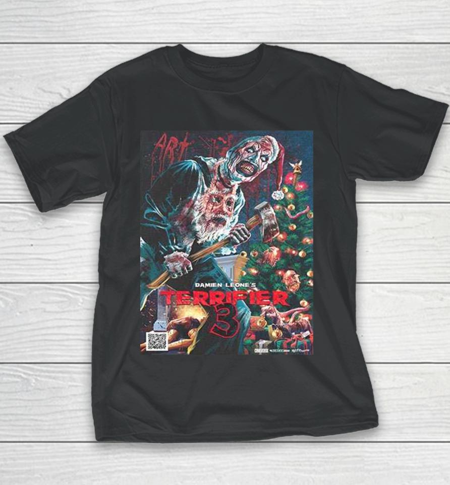 First Poster For Terrifier 3 By Damien Leone’s Christmas 2023 Youth T-Shirt