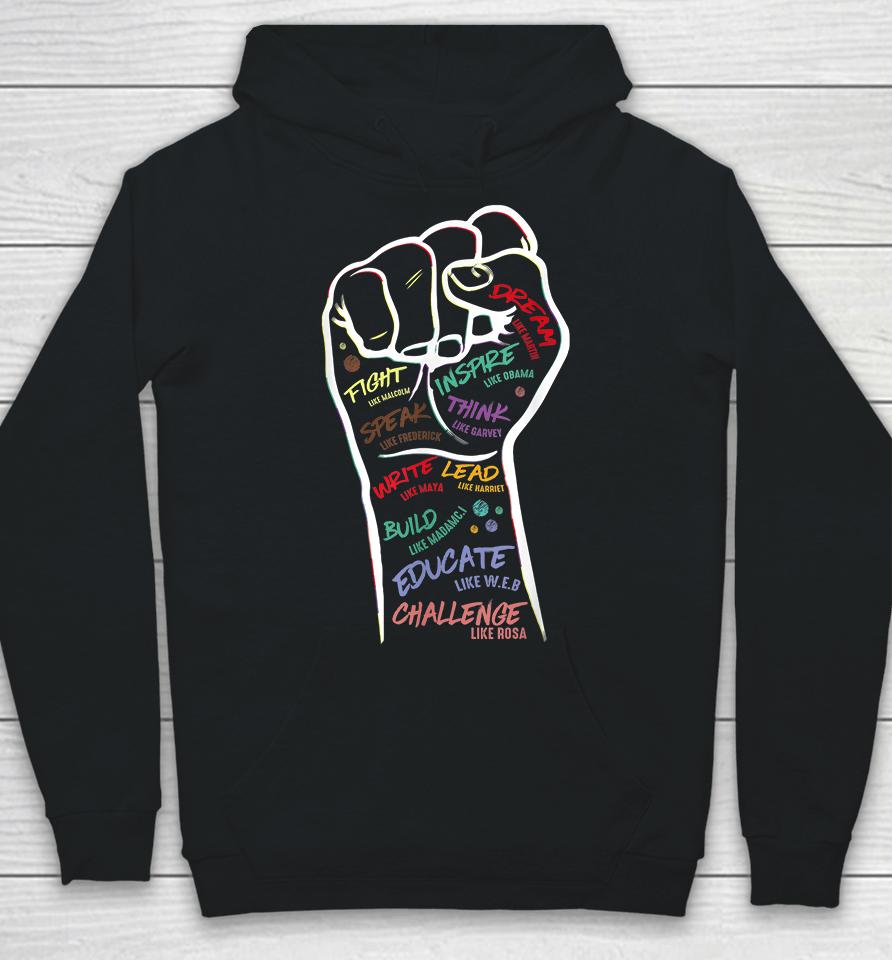 Fist Hand Black Lives Matter Black History Month Freedom Hoodie