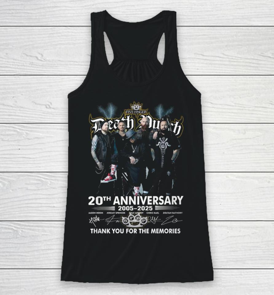 Five Finger Death Punch 20Th Anniversary 2005 2025 Thank You For The Memories Racerback Tank