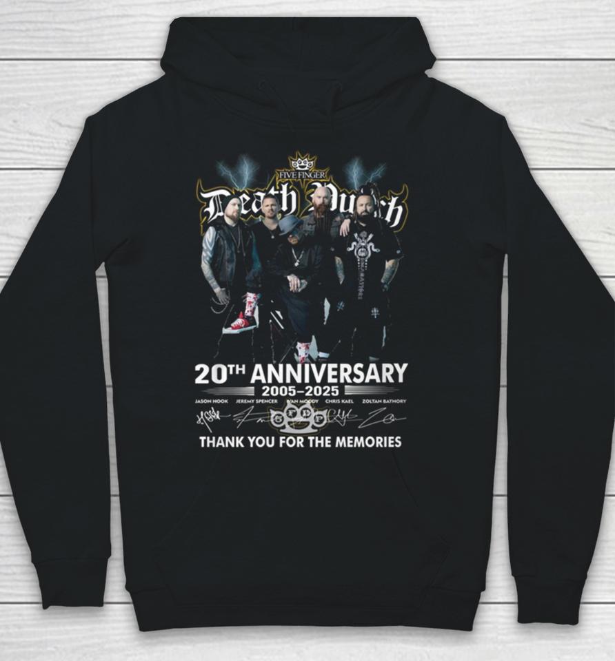 Five Finger Death Punch 20Th Anniversary 2005 2025 Thank You For The Memories Hoodie