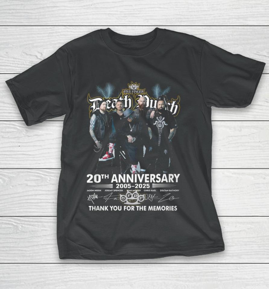 Five Finger Death Punch 20Th Anniversary 2005 2025 Thank You For The Memories T-Shirt
