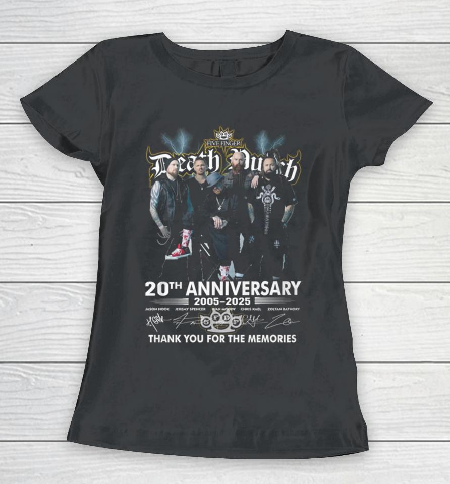 Five Finger Death Punch 20Th Anniversary 2005 2025 Thank You For The Memories Women T-Shirt